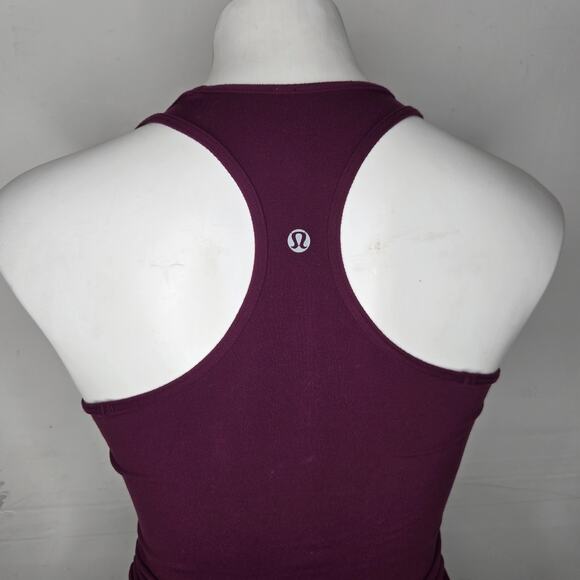 LULULEMON Cool Racerback Tank Plum Size 4 - Picture 3 of 8